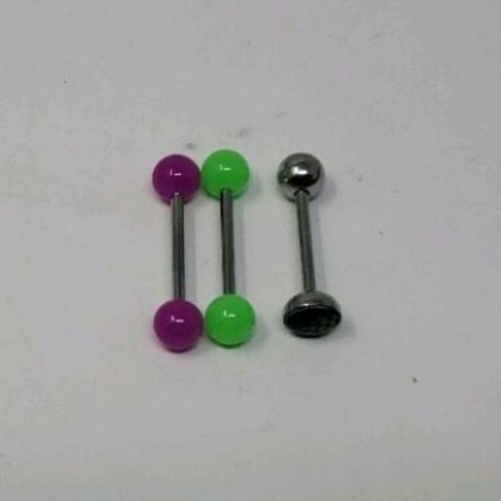 14g Straight Barbell Body Jewlery 3 Pack